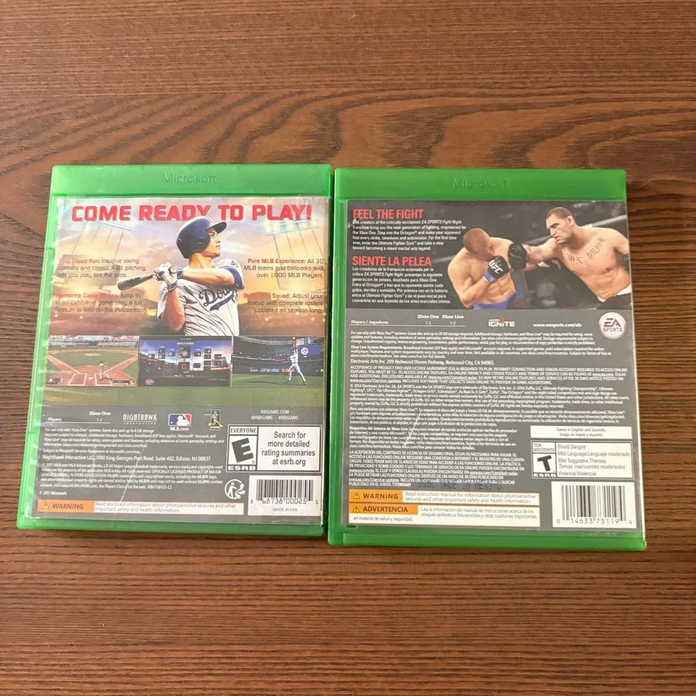 EA‎ Sports UFC and RBI Baseball 2017 Xbox One Bundle Games Excellent Sports Lot